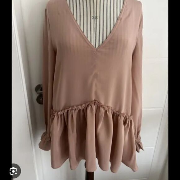All Saints 'Alia' Satin Long Shirt - Picture 1 of 9